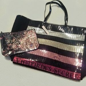 VS 2 Piece Tote Bag/Makeup Bag